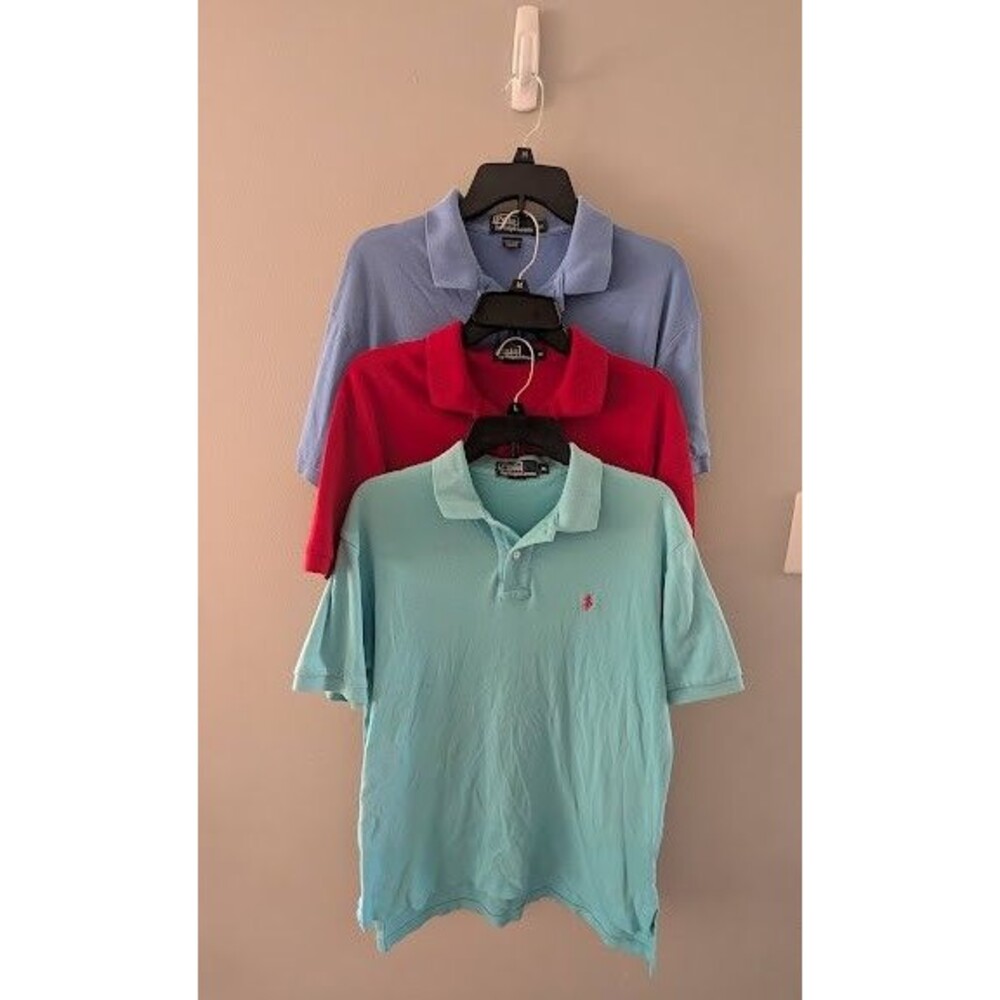 Lot Of 3 Men’s Polo Ralph Lauren Cotton Short Sleeve Multicolor SZ M Essentials